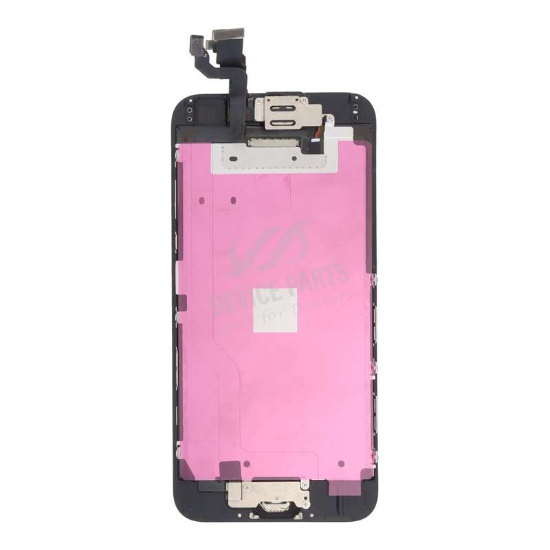 Screen Replacement With Small Parts with Fingerprint Sensor Flex Cable for iPhone 6 Black OEM R