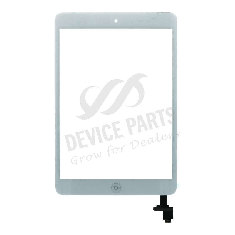 Touch Screen + Touch Screen Adhesive with Home Button Flex Cable for iPad Mini/Mini 2 White HQ