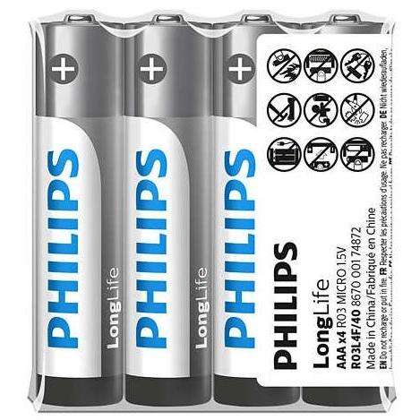 LONGLIFE BATTERY AAA 4 PACK