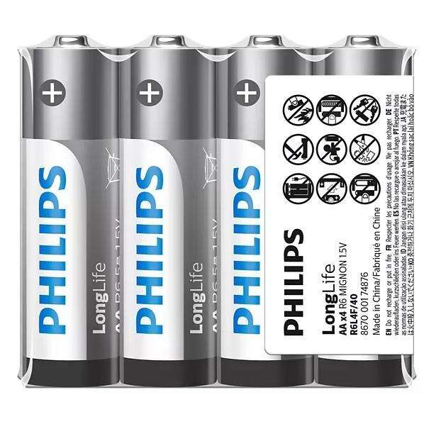 LONGLIFE BATTERY AA 4 PACK