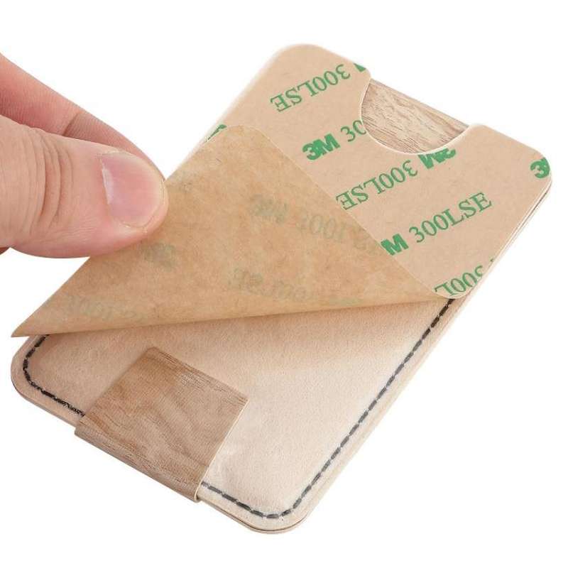 PU LEATHER CREDIT CARD PHONE HOLDER