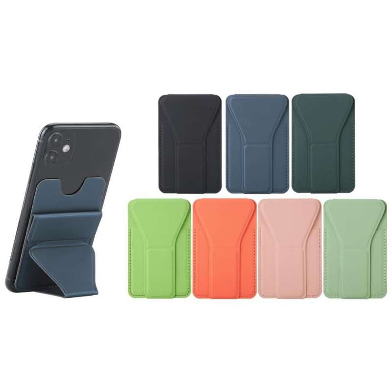 PU LEATHER CREDIT CARD PHONE HOLDER