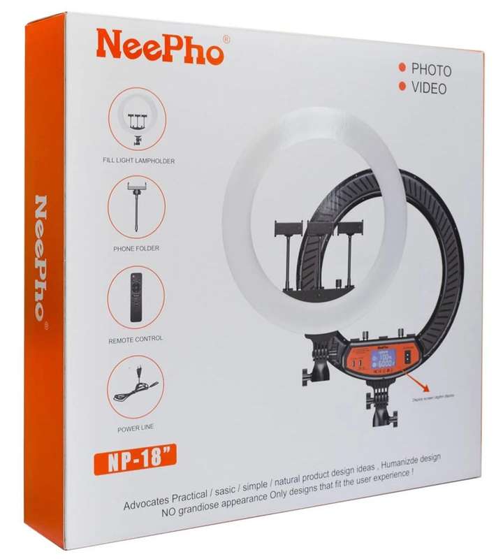 18" RING LIGHT WITH 3 HOLDER