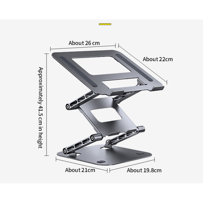 TRIPLE LIFT ADJUSTABLE ALU LAPTOP STAND