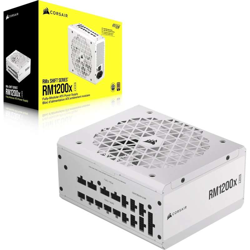 Corsair RM1200x Shift White  1200 Watt 80 PLUS Gold;10yr Warranty. ATX (1); EPS (2);PCI-E (4);...
