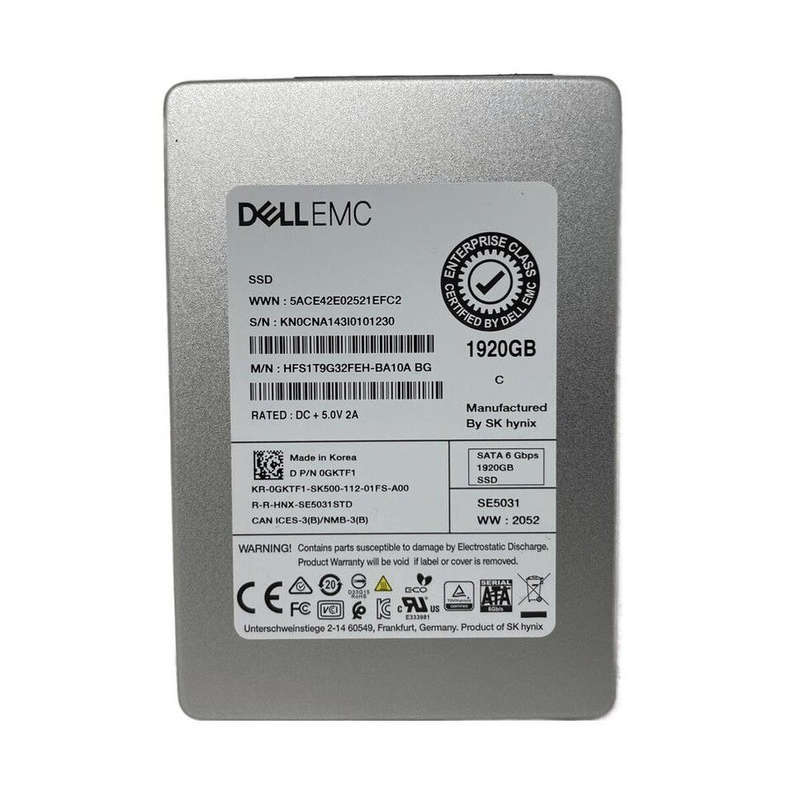 Hynix HFS1T9G32FEH-BA10A SE5031 1.92tb SATA-6Gbps TLC 2.5 inch Dell OEM SSD with Caddy Tray