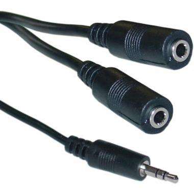 STEREO MALE TO X2 FEMALE HEADSET