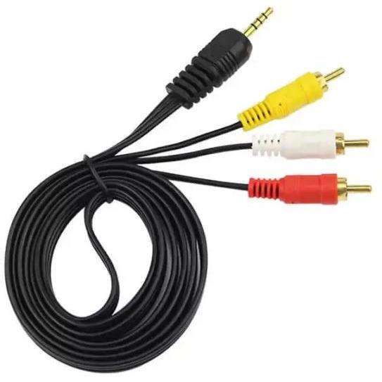 MALE STEREO TO MALE 3 X  RCA 1.5M