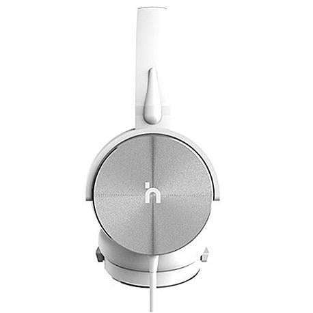 HEADPHONE WITH MIC WHITE AND SILVER
