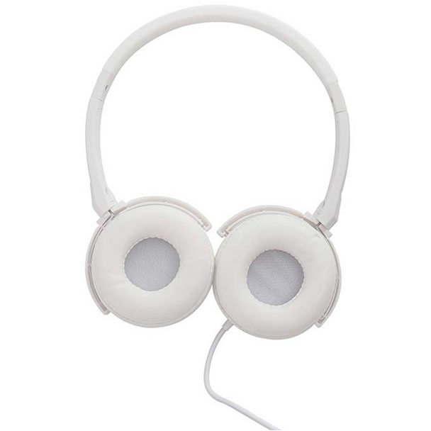 HEADPHONE WITH MIC WHITE AND SILVER