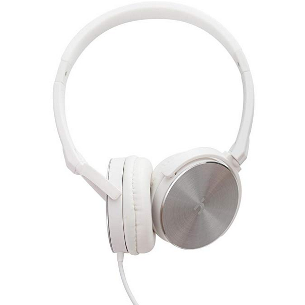 HEADPHONE WITH MIC WHITE AND SILVER