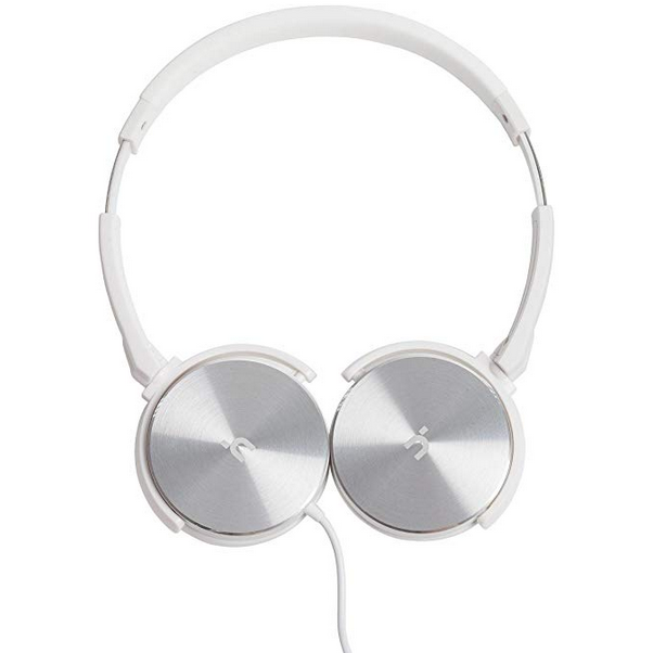HEADPHONE WITH MIC WHITE AND SILVER