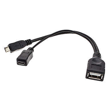 USB FEMALE TO MICRO USB FEMALE + MALE