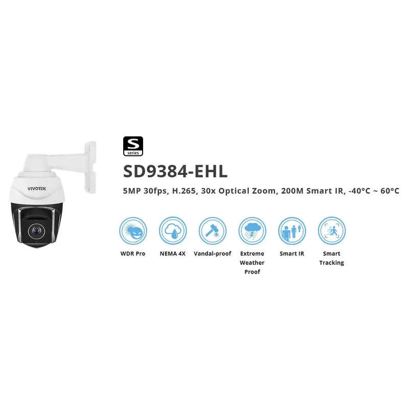 Outdoor Speed Dome; 5MP; 30x Optical Zoom; 200M IR; WDR PRO; 360° Continuous Pan; Human Only Tra...