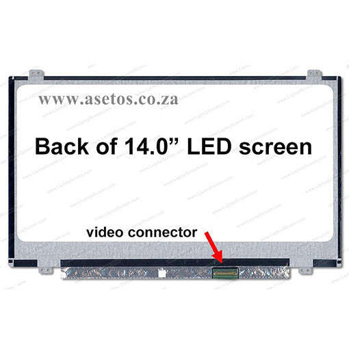 14.0" 40 pin Slim HD LED Replacement Laptop Screen With Bottom Right Connector (Resolution = 1366...