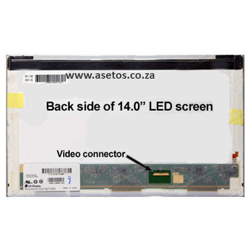 14.0" 30 Pin Normal HD LED Replacement Laptop Screen With Bottom Right Connector (Resolution = 13...