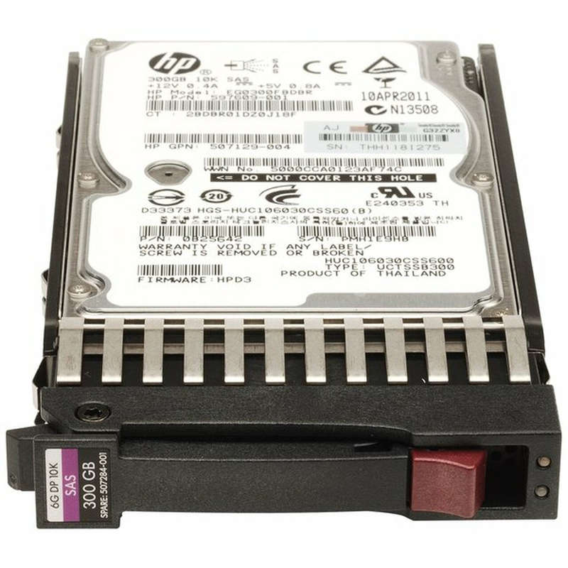 HPE 507129-004 300GB 10K RPM 2.5" SAS 6Gbps Hot-plug Server Hard Drive (New Sealed)