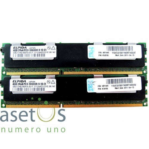 ELPIDA 4GB 2Rx4 PC3-10600R-9-10-E1 | EBJ41HE4BDFA-DJ-F Server Memory (Used)