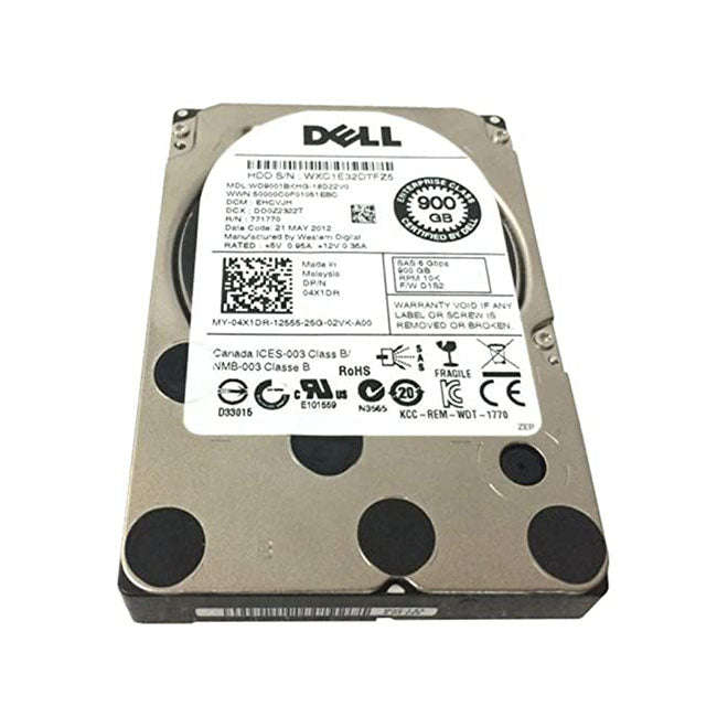 Dell 04X1DR 900GB SAS 10K 6GBPS 2.5" Server Hard Drive WD9001BKHG  (Refurbished)