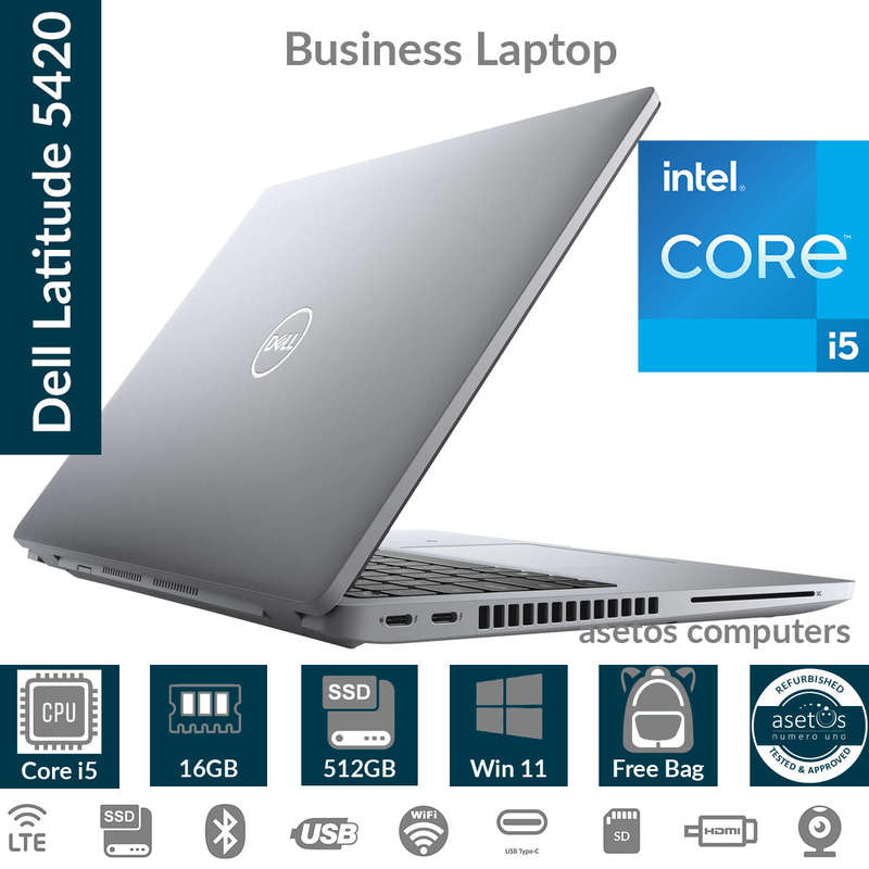 Dell Latitude 5420 11th Gen Core i5 - 1145G7 512GB SSD 16GB RAM Win 11 Pro Laptop (Used)