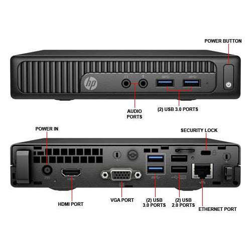 HP 260 G2 DM Business Mini PC: 6th Gen core i3, 4GB RAM, 500GB HDD, Win 10 Pro Tiny desktop ( Used)