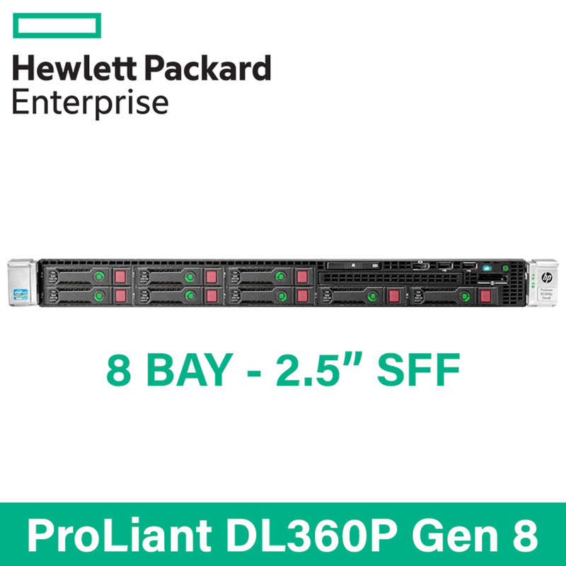 HP Proliant DL360p G8: 2 x Xeon E5-2630 v2 Processors, 16GB RAM, 2 x 300GB 2.5" 10K SAS Drive 1U ...