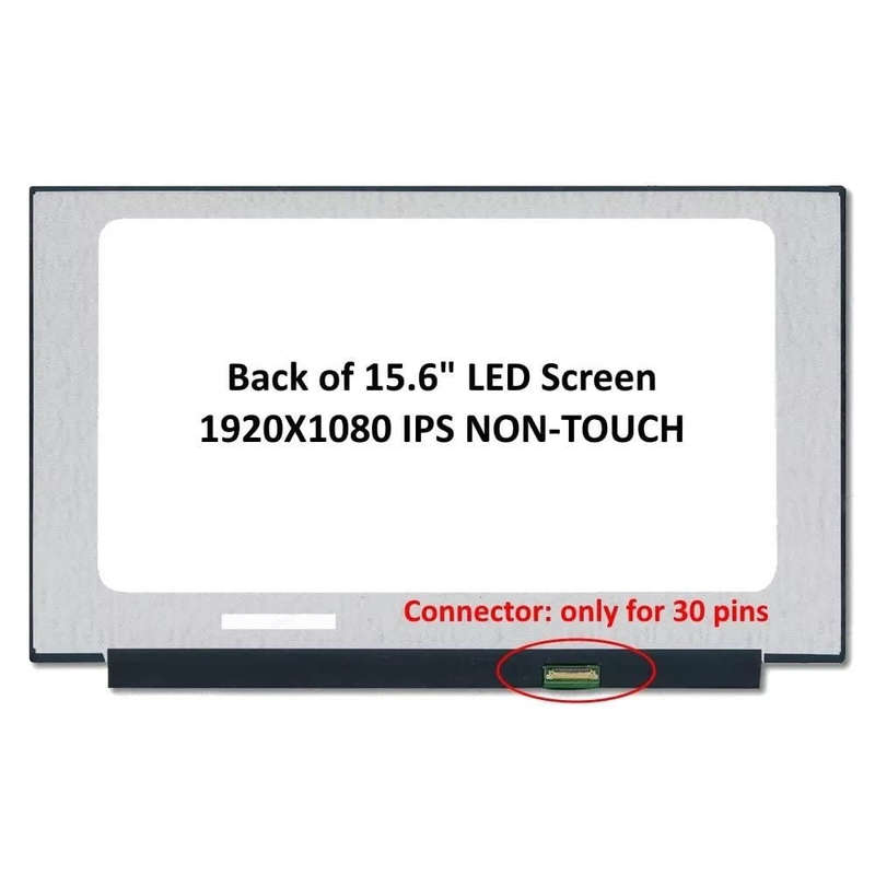 15.6" 30 Pin Slim FHD IPS Non-Edge Laptop Screen With Bottom Right Connector, Fits dell 15-7560 -...