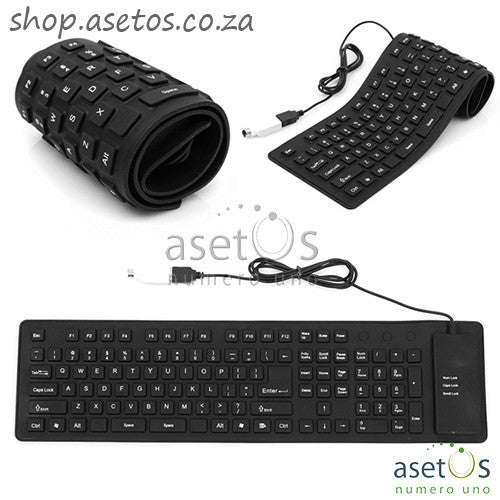 Flexible USB Keyboard | Portable, Flexible,  Fully Sealed Rubber Keyboard