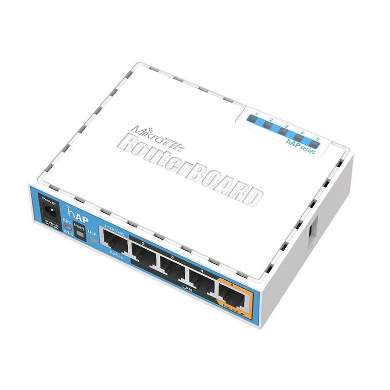 MikroTik hAP 2.4GHz 1.5dBi 5 Port Ethernet WiFi Router | RB951Ui-2nD
