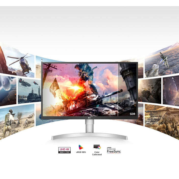 LG 27UL500-W 27" UHD 4K (3840x2160) 60Hz 5ms IPS AMD Radeon FreeSync HDR10 Gaming Dispaly Monitor...