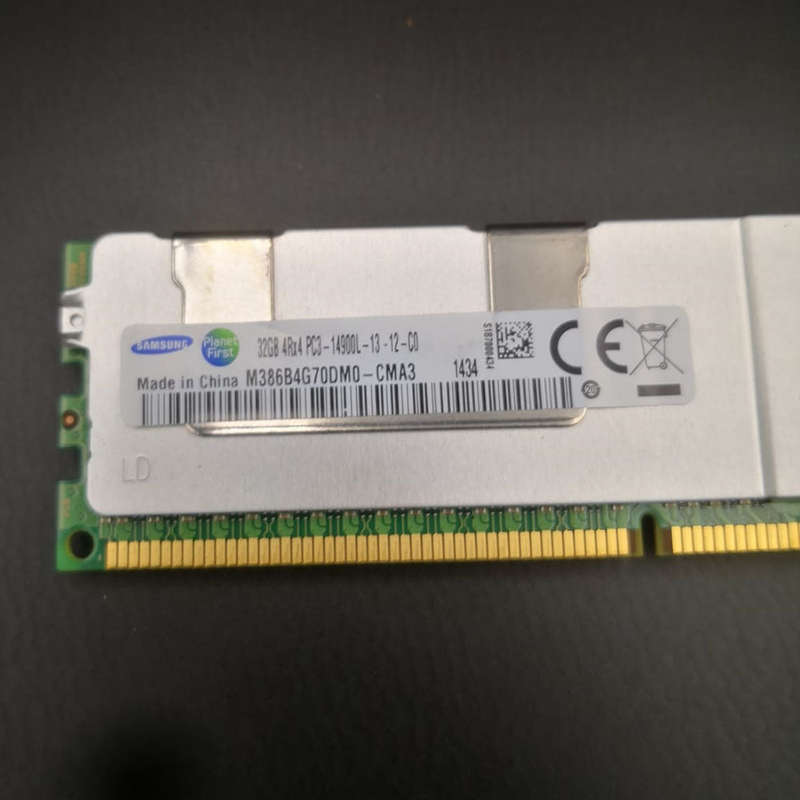32GB DDR3-1866 LRDIMM 4Rx4 PC3-14900L-13-12-C0 | M386B4G70DM0-CMA Samsung Server Memory (Used)