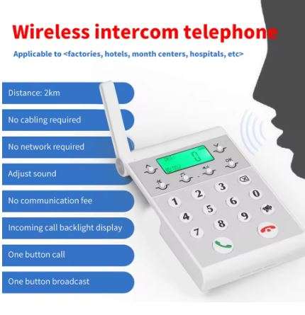 1000Meter Wireless Telephone Intelligent Networking Intercom System