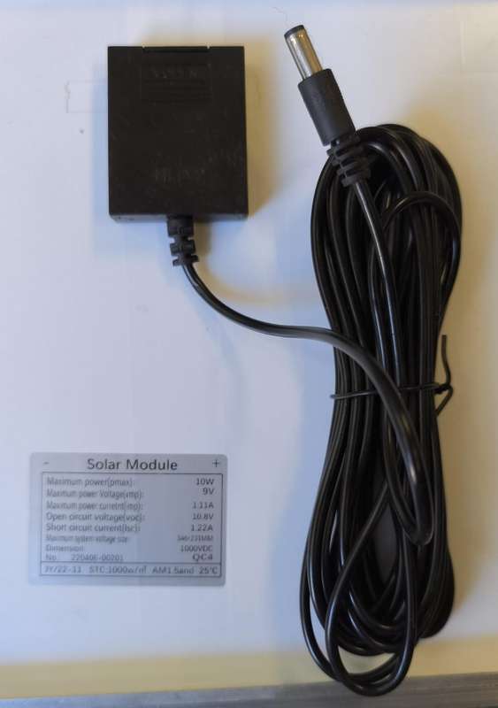 10W 9volt 1.2amp Monocrystalline Solar Panel with DC Connector