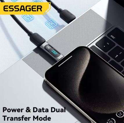 Essager 240W USB C Adapter Type C to USB C 3.0 2.0 OTG Connector
