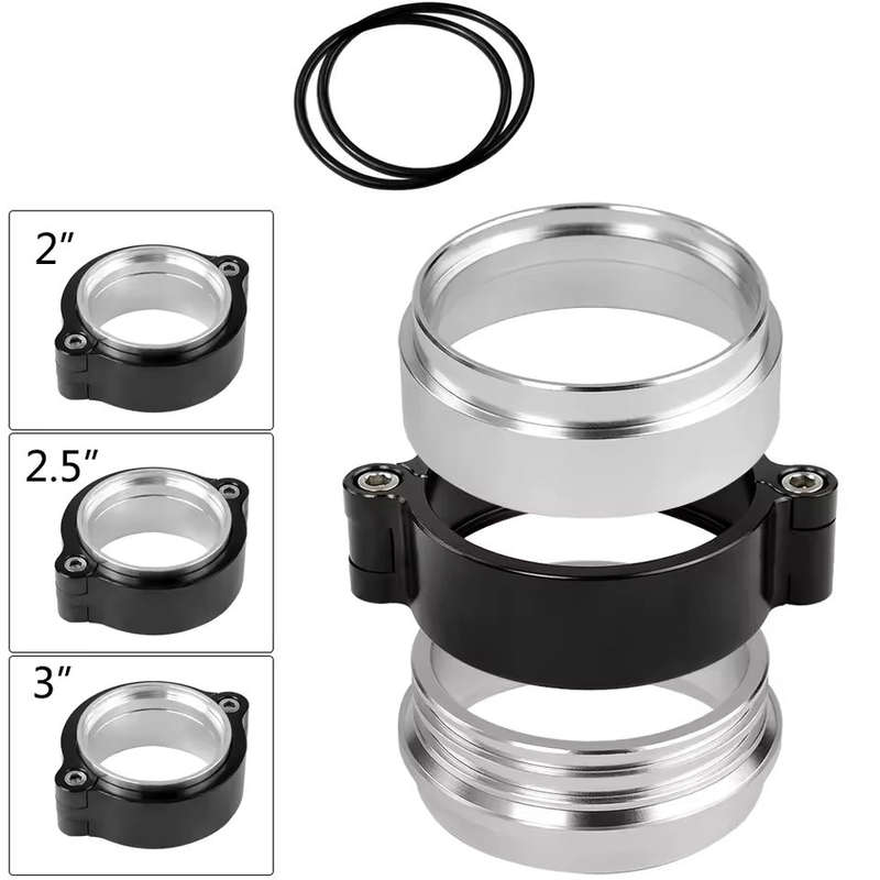 Anodized  Aluminum 2.5" Turbo Boost Pipe HD Clamp with Flange Assembly