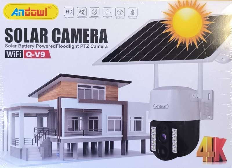 Andowl Q-V9 4K Solar Powered Intelligent WIFI IP PTZ Security Camera