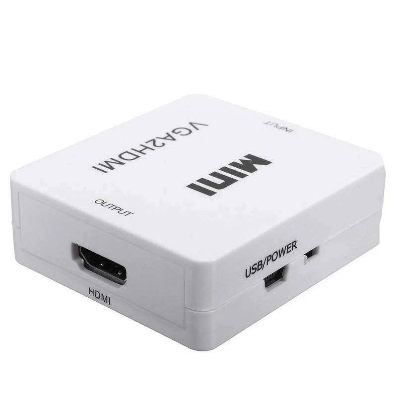 1080P Mini VGA to HDMI Converter - Connect VGA-enabled devices to HDMI displays in full HD resolu...