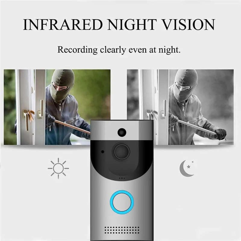 ANYTEK B30 Battery Powered WiFi Video Doorbell - Remote Access and Interact with Visitors from An...