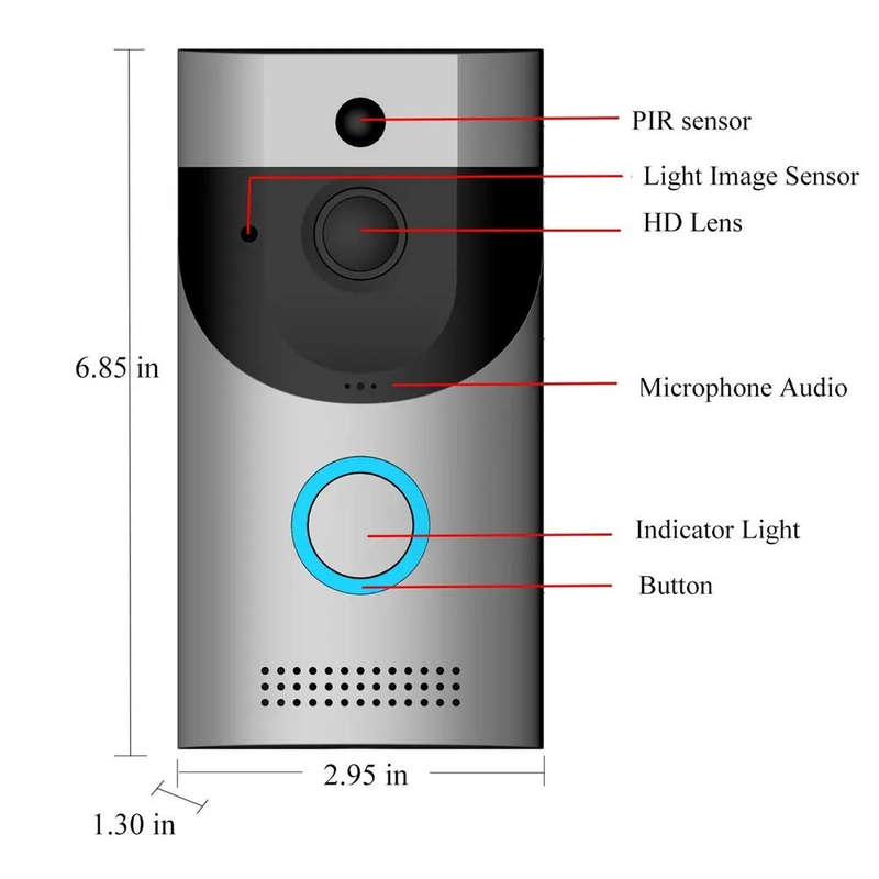 ANYTEK B30 Battery Powered WiFi Video Doorbell - Remote Access and Interact with Visitors from An...