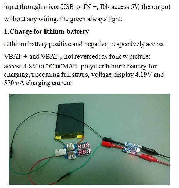 Micro USB TP4056 Charge And Discharge Protection Module