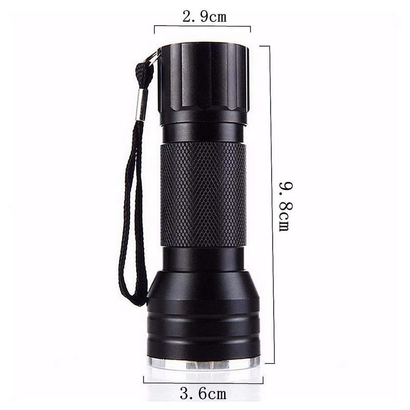 21 LEDs uv395 Portable Aluminum UV Ultra Violet Flashlight for Forensic Investigations and Counte...