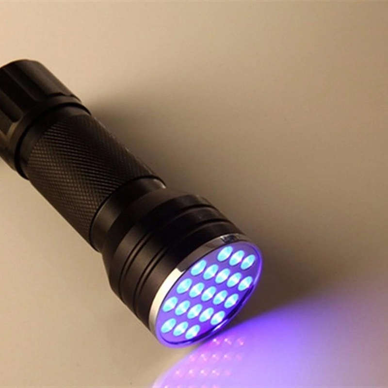 21 LEDs uv395 Portable Aluminum UV Ultra Violet Flashlight for Forensic Investigations and Counte...