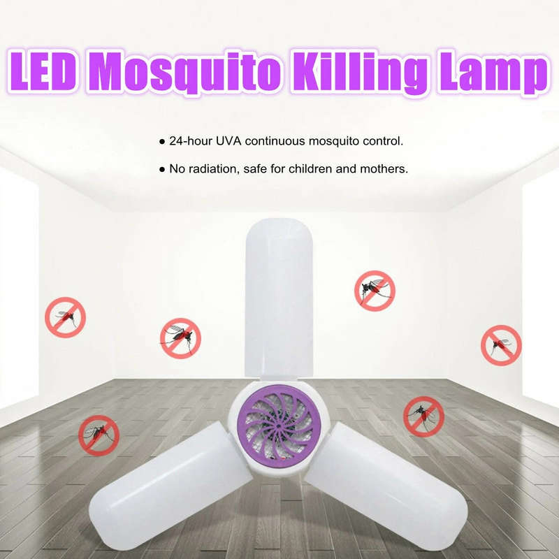 40W E27 LED Mosquito UV Trap Night Light Bulb AC85-265V