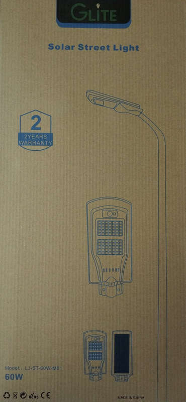 Glite 60watt Solar Powered LED Street/Pole Light - Efficient and Eco-Friendly Outdoor Lighting So...