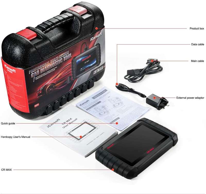 iCarsoft CR Max Multi-Brand Multi-Systems Vehicle Diagnostic Tool - Efficient Vehicle Troubleshoo...