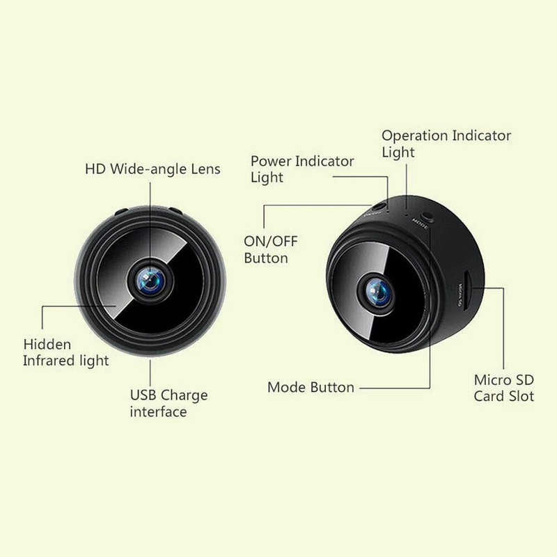 A9 1080P HD Mini Wireless WIFI IP Camera DVR - Compact and Versatile Surveillance Device with Rem...