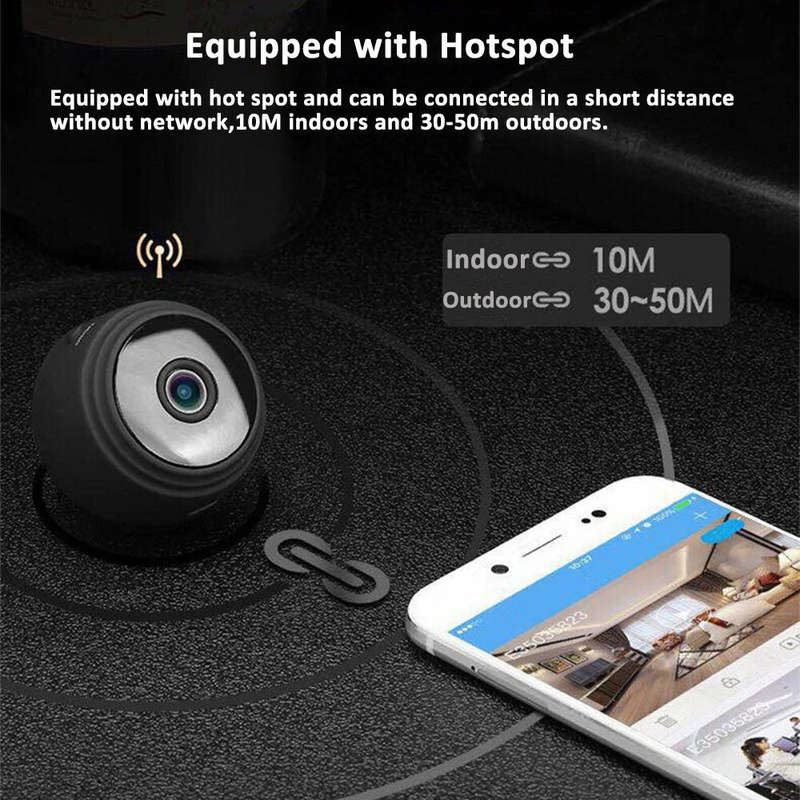 A9 1080P HD Mini Wireless WIFI IP Camera DVR - Compact and Versatile Surveillance Device with Rem...