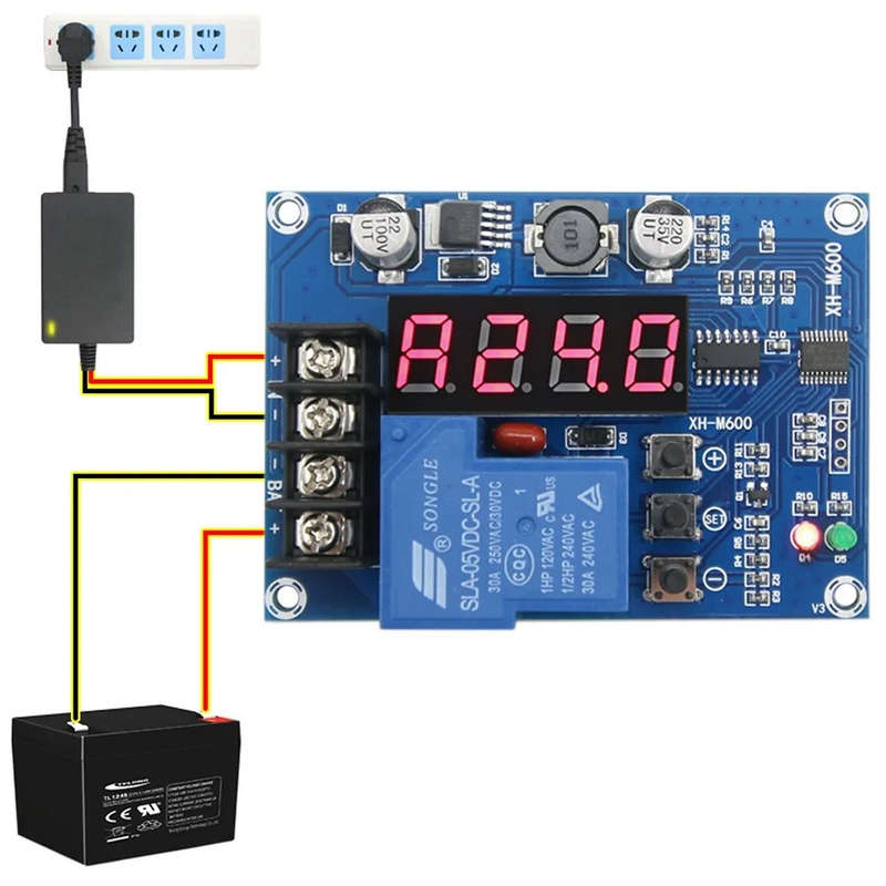 XH-M600 DC 6V-60V 30A Digital Lithium Battery Charger - Efficient and Reliable Charging for Lithi...
