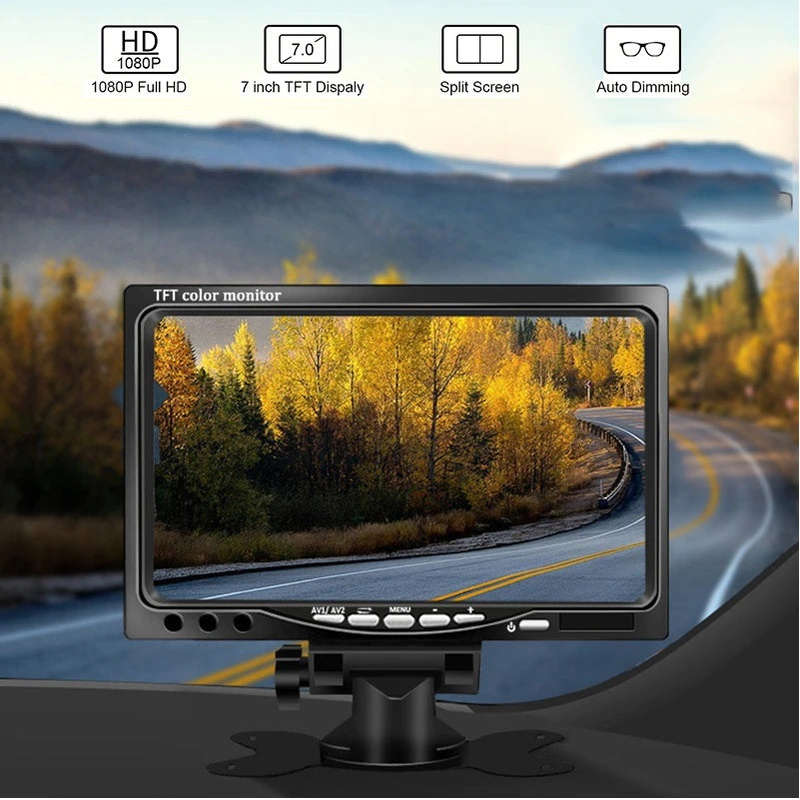 2020 Update Car DVR 7 Inch HD 1024x600P Rearview Camera System