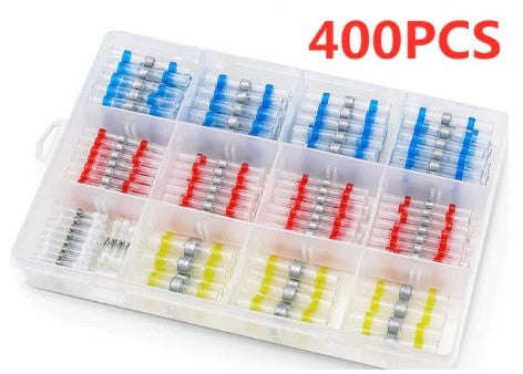 400Pcs Heat Shrink Butt Crimp Solder Seal Electrical Connectors